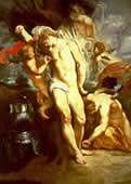 San Sebastiano curato dagli Angeli - Opera di Rubens